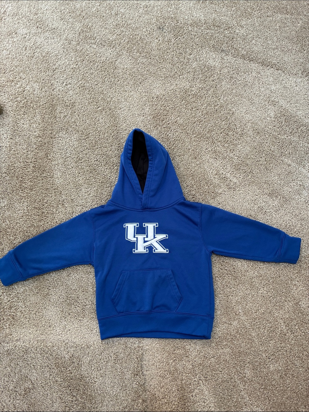 Kids' Royal Blue Pullover Hoodie with White UK Logo